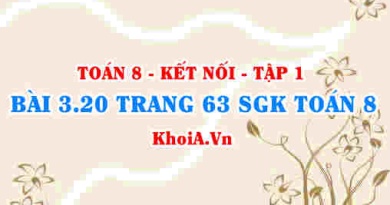 Bài 3.20 trang 63 SGK Toán 8 tập 1 Kết nối tri thức